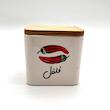بانکه سرامیکی درب چوبی طرح‌دار 
