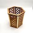 ست سطل و جا دستمالی چوبی