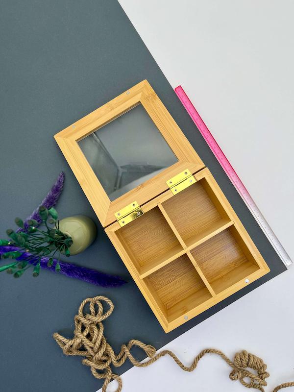 تی باکس بامبو چهار خانه مکعبی