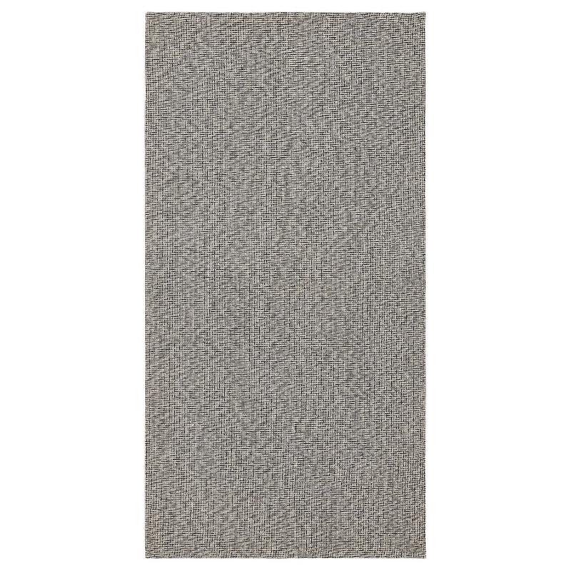 فرش ایکیا TIPHEDE بافته‌شده مسطح، مشکی/طبیعی، ۸۰×۱۵۰ سانتی‌متر  