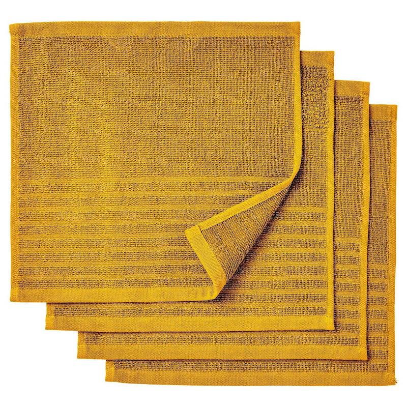 حوله دستی ایکیا VÅGSJÖN زرد طلایی ۳۰×۳۰ سانتی‌متر بسته ۴ عددی