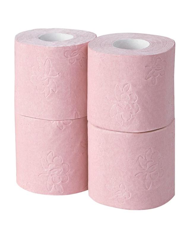 دستمال توالت ایکیا KNÖSEN صورتی بسته ۴ عددی  