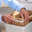 سطل زباله ایکیا مدل HÅLLBAR با درب، رنگ خاکستری روشن، ظرفیت ۲۲ لیتر  