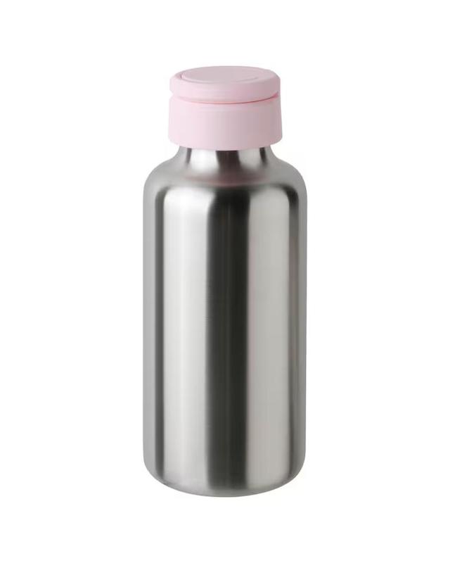 بطری آب ENKELSPÅRIG ایکیا | استیل / صورتی روشن | 0.5L