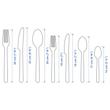 سرویس قاشق، چنگال و کارد IKEA 365+ ایکیا | 56 پارچه | استیل