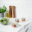 بانکه شیشه‌ای ایکیا KORKEN با درب | 130 سی‌سی | 3 عددی
