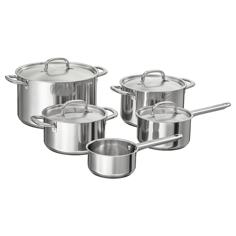سرویس قابلمه 9 پارچه ایکیا مدل IKEA 365+ | استیل ضدزنگ