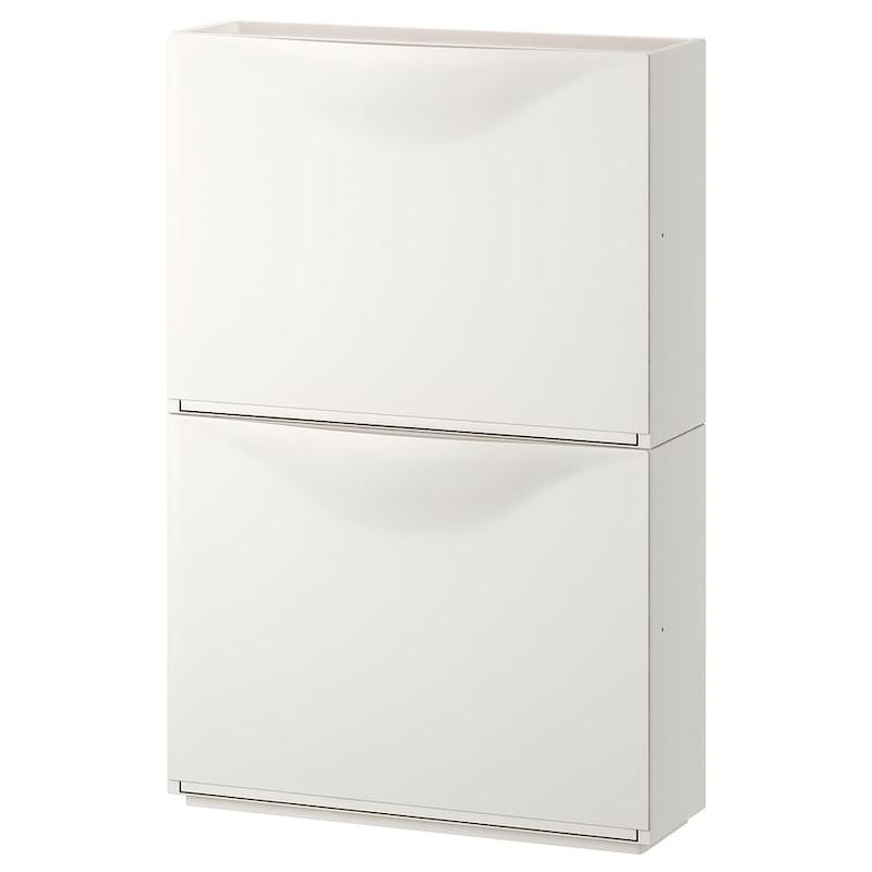 جاکفشی دیواری ایکیا مدل TRONES سفید 2 عددی 52x18x39 سانتی‌متر
