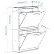 جاکفشی دیواری ایکیا مدل TRONES سفید 2 عددی 52x18x39 سانتی‌متر