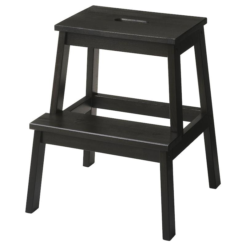 چهارپایه یا پله ایکیا مدل BEKVÄM مشکی 43x39x50 سانتی‌متر
