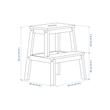 چهارپایه یا پله ایکیا مدل BEKVÄM مشکی 43x39x50 سانتی‌متر