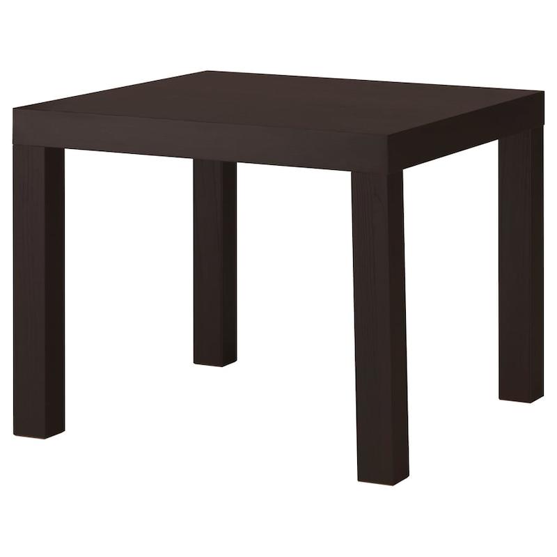 میز عسلی ایکیا مدل LACK مشکی-قهوه‌ای 55x55x45 سانتی‌متر