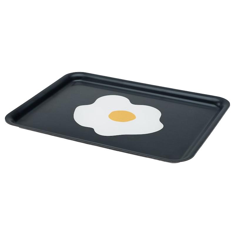 سینی ایکیا مدل KEJSARFISK طرح‌دار چندرنگ 28x37 سانتی‌متر