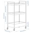 ترولی ایکیا مدل NISSAFORS زرد 50.5x30x83 سانتی‌متر