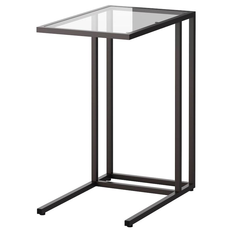 پایه لپ‌تاپ ایکیا مدل VITTSJO | مشکی-قهوه‌ای/شیشه‌ای | 35x55x65 سانتی‌متر