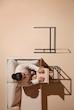 پایه لپ‌تاپ ایکیا مدل VITTSJO | مشکی-قهوه‌ای/شیشه‌ای | 35x55x65 سانتی‌متر