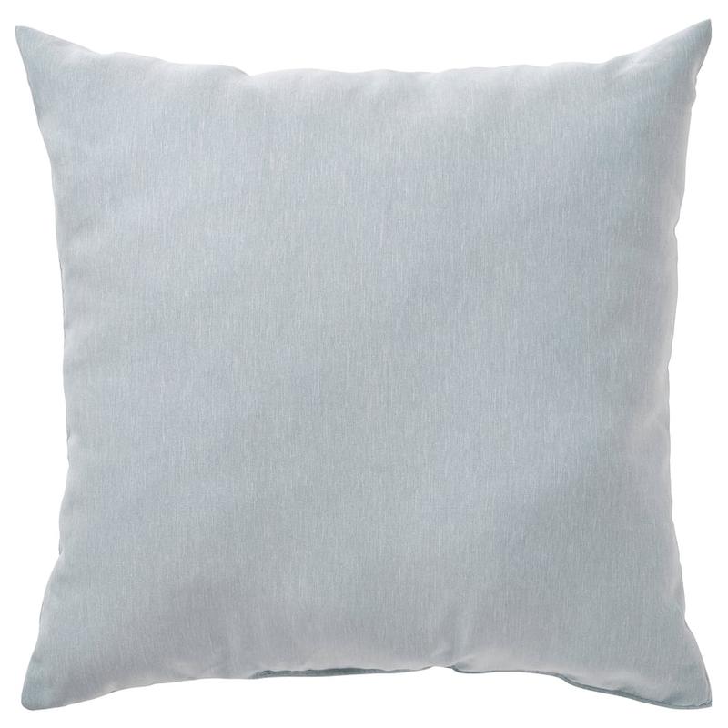 کوسن ایکیا مدل KARLEKSGRÄS آبی روشن 40x40 سانتی‌متر