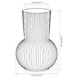 گلدان شیشهای ایکیا مدل PADRAG | شفاف | ارتفاع 17 سانتیمتر