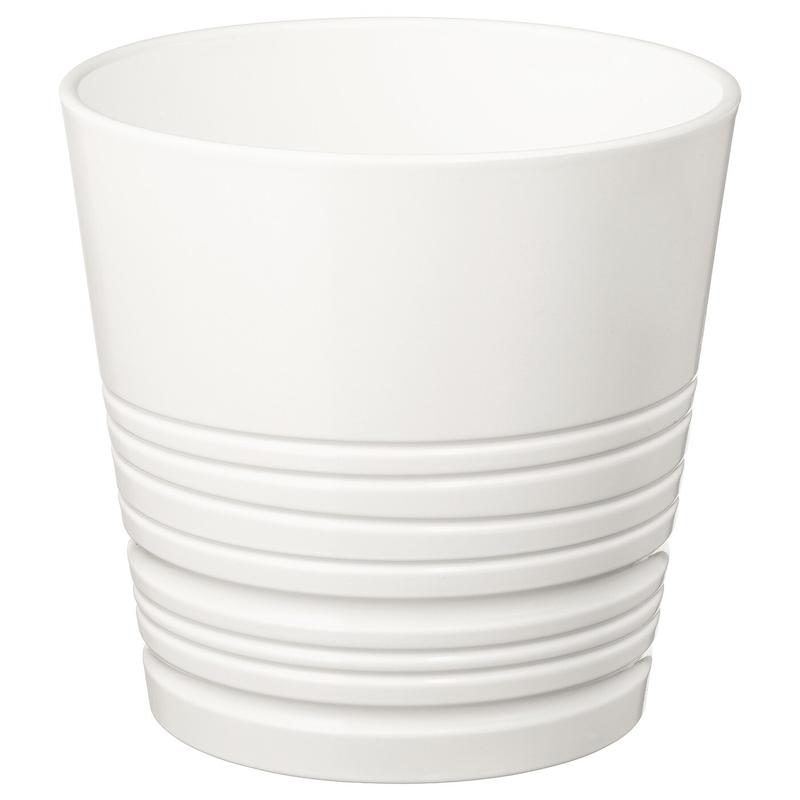 گلدان MUSKOT ایکیا | سرامیک | رنگ سفید | ارتفاع 14 سانتی متر