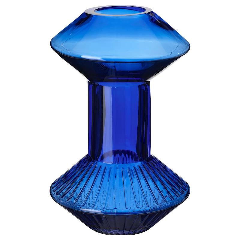 گلدان ایکیا KRYPOXBÄR آبی، 24 سانتیمتر