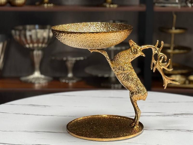 میوه خوری گوزن آلومینیومی  طلایی