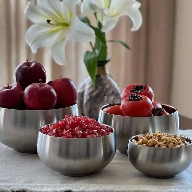 کاسه دو جداره استیل