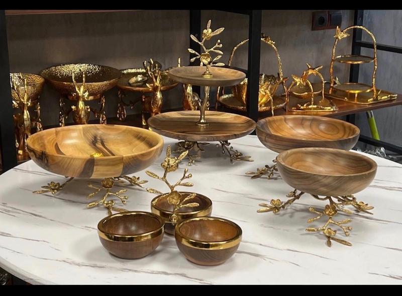 سرویس ۵ تکه سلین چوب گردو‌