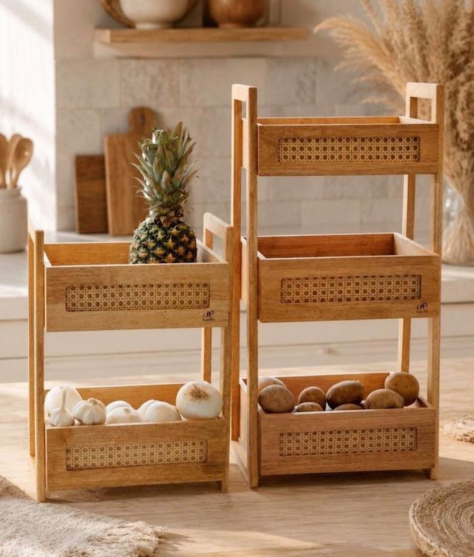 سبد جا پیاز سیب زمینی حصیری