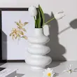 ست شمعدان و گلدان سنگی مدل فنری مجموعه ی 3 عددی