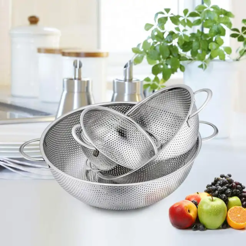 آبکش استیل مات مدل پانچ ۵ عددی