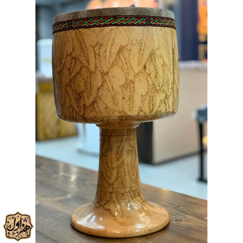 تمبک مدل حلمی ترکه ای سوخته کاری