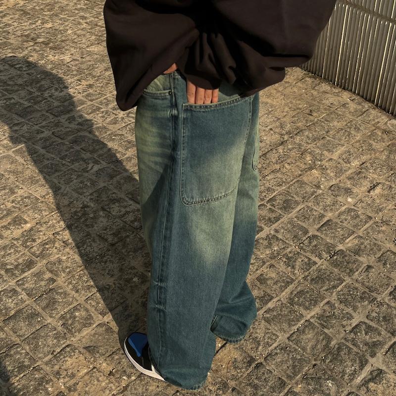 شلوارجين بگ BERSHKA
