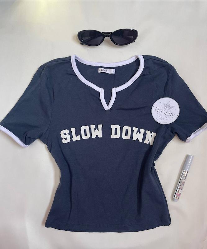 تیشرت کراپی Slow down 🦕