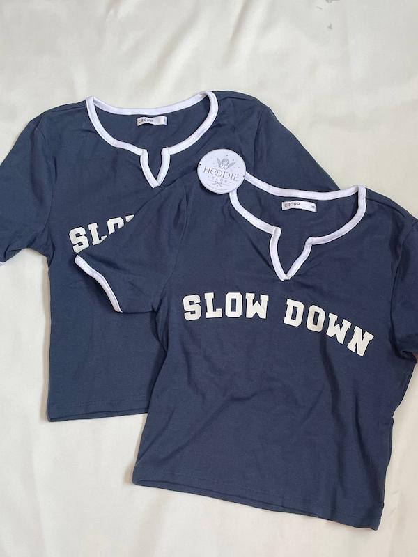 تیشرت کراپی Slow down 🦕
