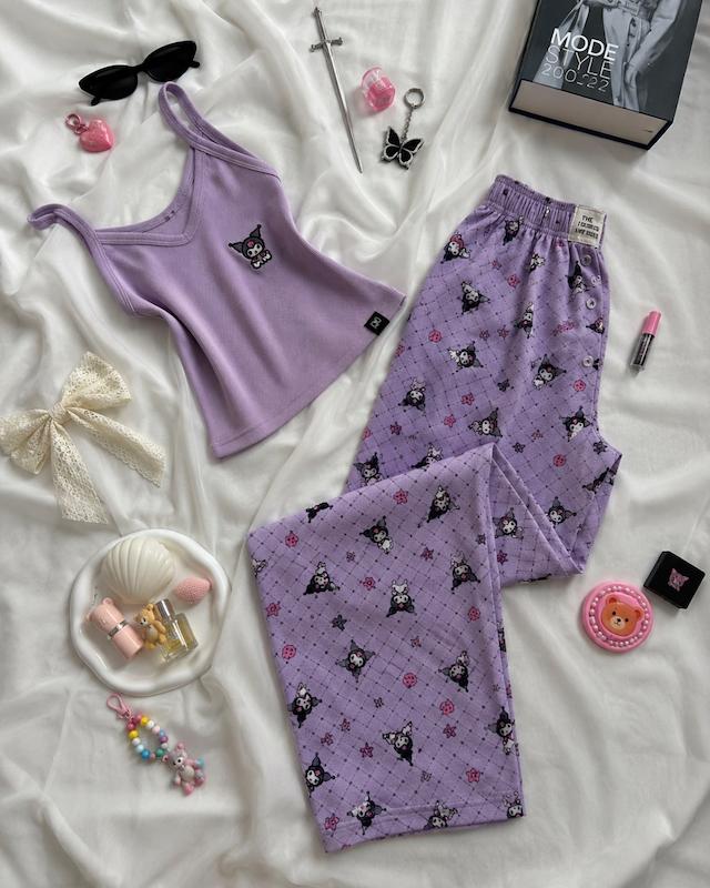 ست کراپ‌تاپ و پیژامه طرح کرومی💜