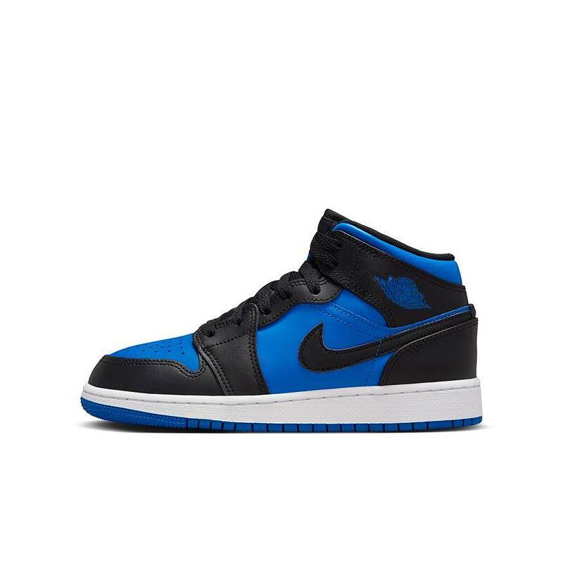 Air Jordan 1 Mid 'Black Royal Blue' Gs