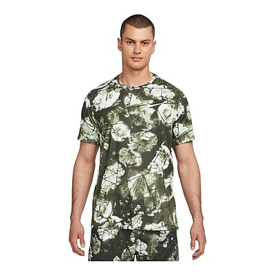 Nike Pro Dri-FIT Men's Allover Print Short-Sleeve Top Green