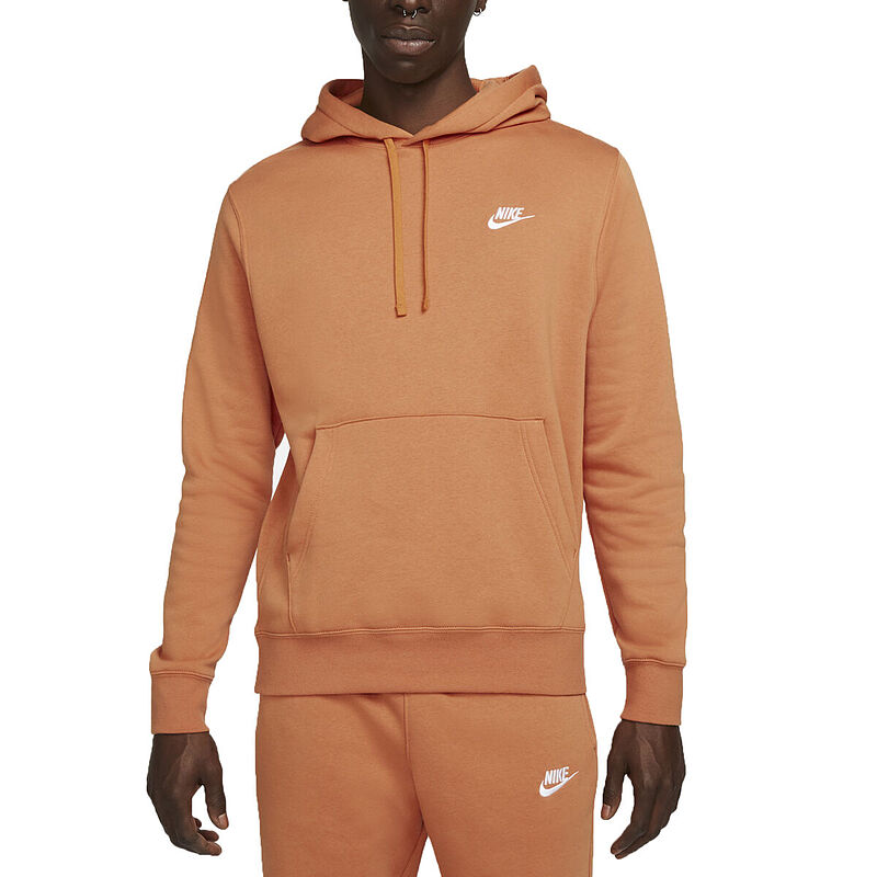 Nike Sportswear Club Fleece Pullover Hoodie (Orange)