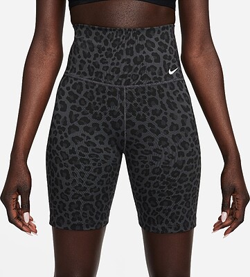 Nike High-Waisted Leopard Shorts