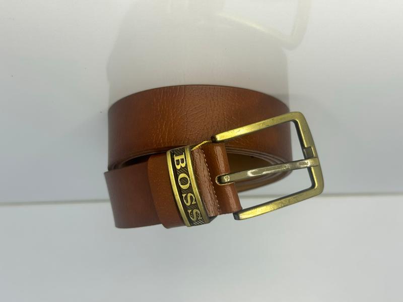 کمربند مردانه چرم مصنوعی ( فوم) طرح BOSS کد 1134