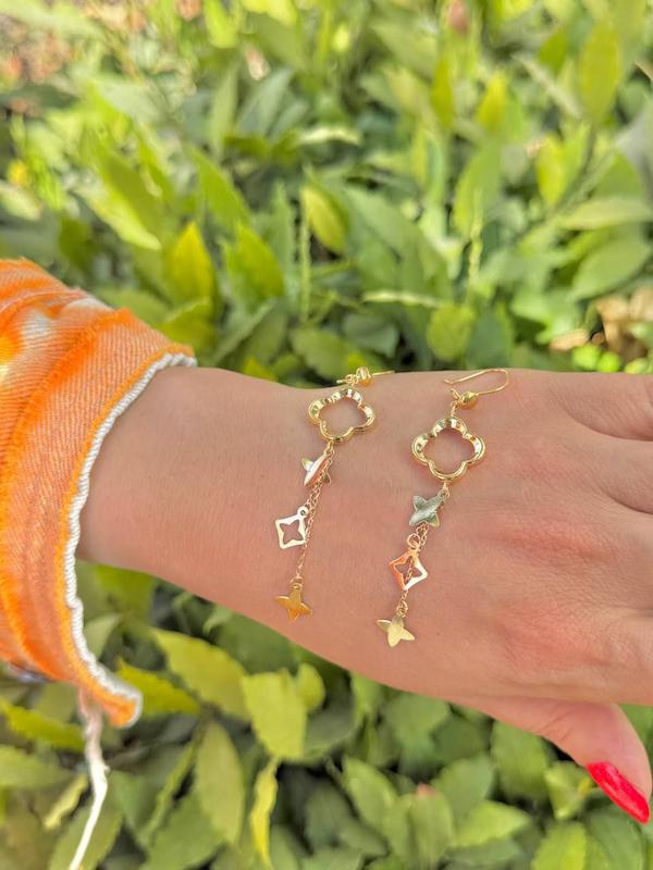 گوشواره  طلا ونکلیف 