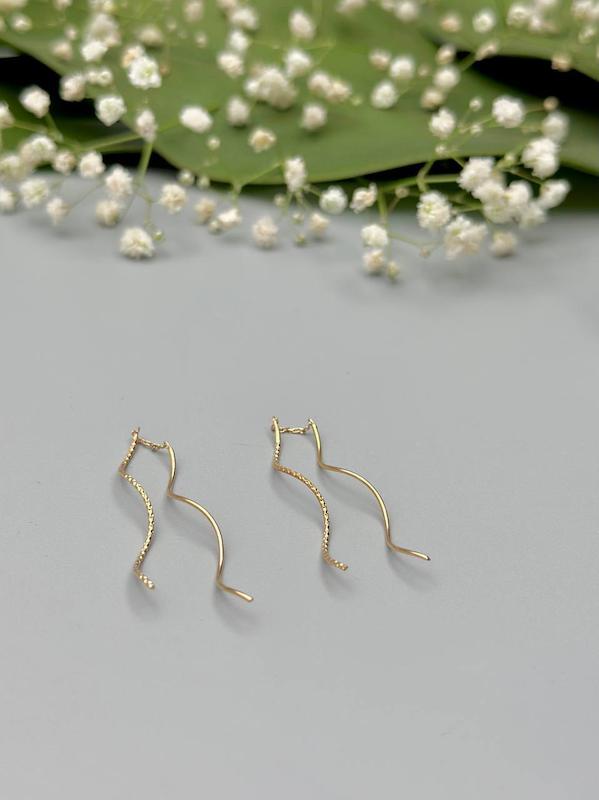 گوشواره طلا موج