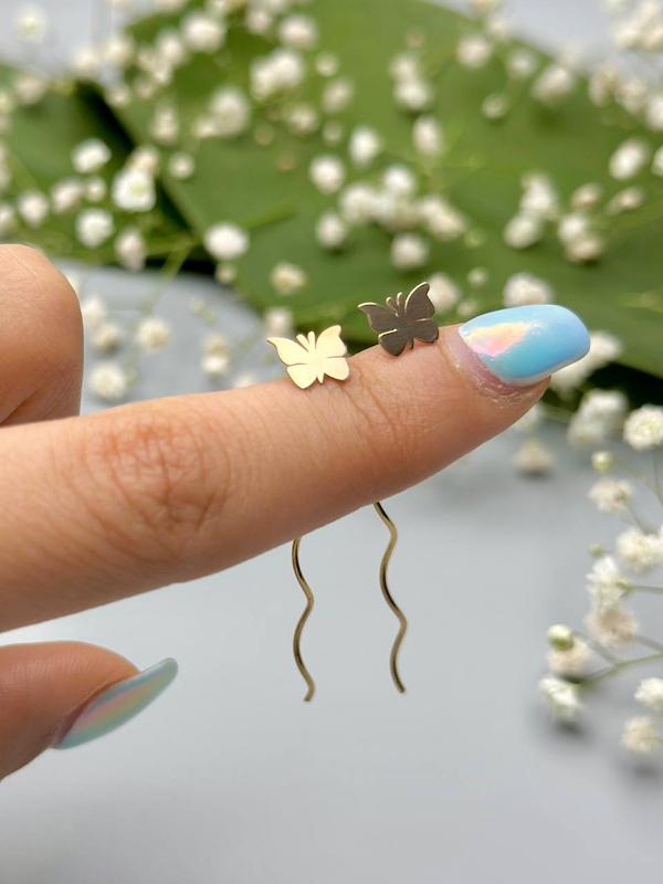 گوشواره طلا پروانه