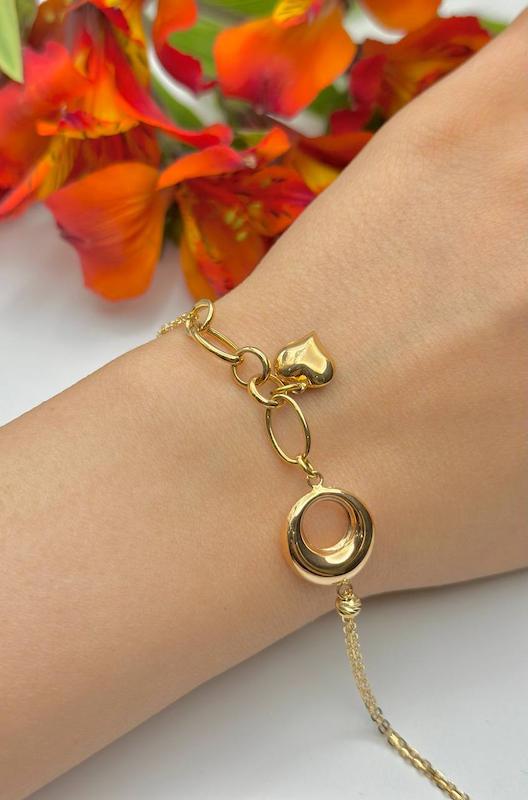 دستبندطلا اویز قلب