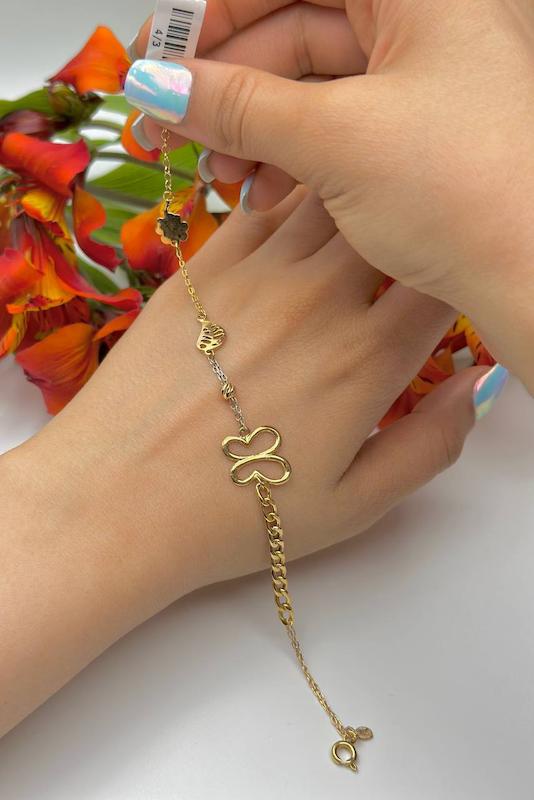  دستبند طلا کارتیه و پروانه 