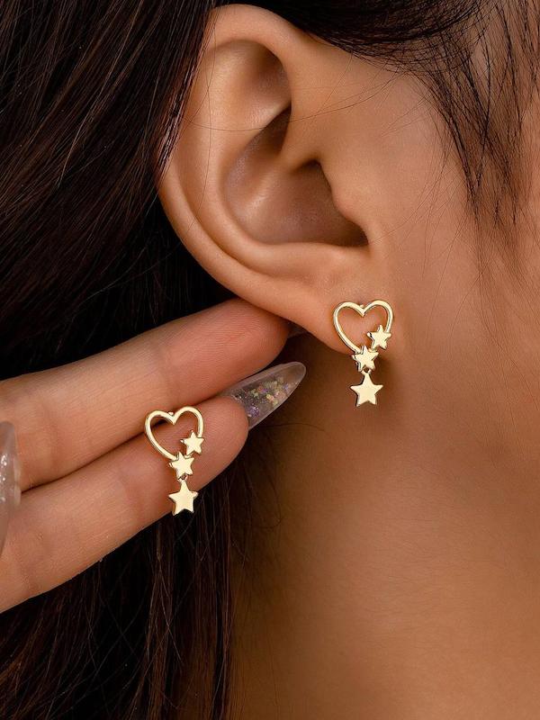 گوشواره طلا  قلب ستاره