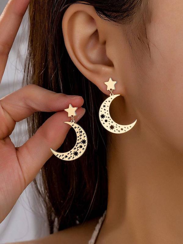 گوشواره طلا ماه ستاره