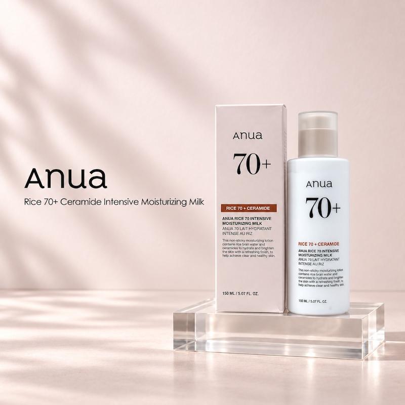 لوسیون مرطوب‌کننده ANUA Rice 70+ Ceramide 