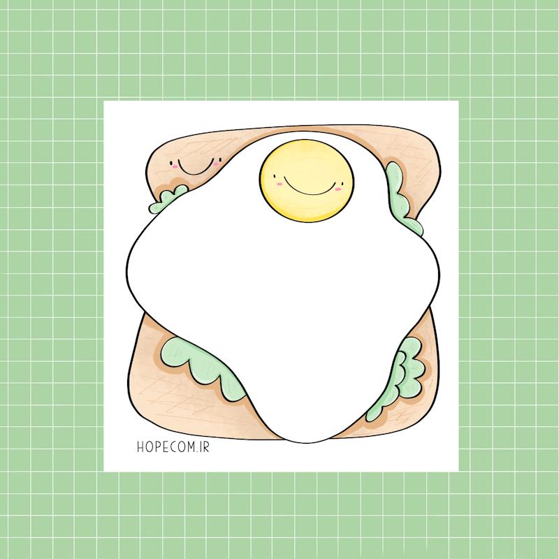 برگه یادداشت فینگیلی - تخم مرغک -