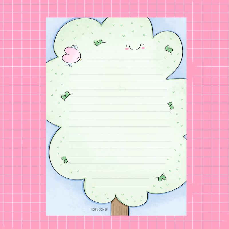 برگه یادداشت - درخت و پرنده :) -